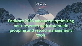Advanced library grouping and record updating in EndNote 2025