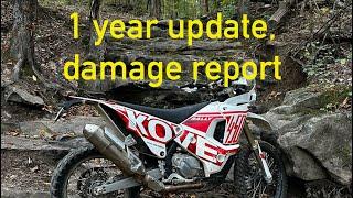 Kove rally 450 long term update, 1 year review