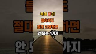 목에 칼이 들어와도 절대 자랑하면 안 되는 4가지 #지혜 #명언 #인생조언 #좋은글