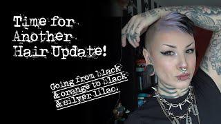 Hair update! Black/orange to black/silver lilac