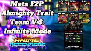 Strongest FREE TO PLAY Team V.S. Infinite Mode | Anime Defenders