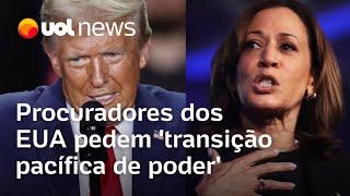 Eleições nos Estados Unidos: Procuradores pedem transição pacífica de poder e mandam recado a Trump