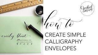 Simple Beginner Calligraphy Envelope | CROOKED CALLIGRAPHY