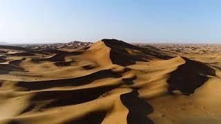 aerial view of strong shadows created by desert landscape uae SBV 338846407 4K