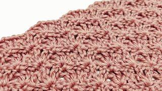 Easy Crochet Stitch For Blankets Scarfs - The Open Shell Stitch