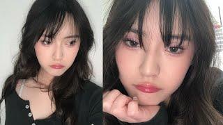 easy douyin pink cut crease makeup tutorial (≧▽≦)/  (ft. moodylenses)