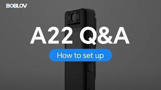 How to set up and get BOBLOV A22 Mini Body Camera work?