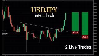 2 Live Trades on USDJPY - Minimal Risk August 7 2020