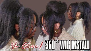 NO GLUE! Detailed 360 Lace Wig Install UPDO Tutorial with Bobbi Pins BLACK FRIDAY SALE CurlyMeHair