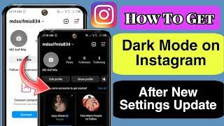 How To Enable Dark Mode On Instagram After New Setting (Update 2024) || Instagram Dark Theme