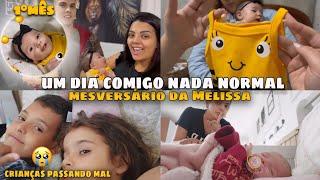 VLOG: MATERNIDADE REAL | MELISSA FEZ UM MÊS 🩷 | AS CRIANÇAS ESTÃO PASSARAM MAL 