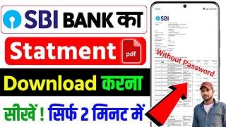 SBI ka statement download karna sikhe Bina password ke, sbi bank statement kaise nikale 2025