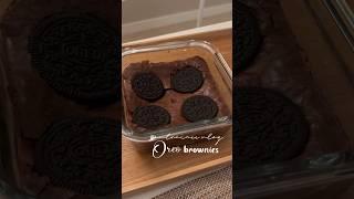 BEST fudgy oreo brownies || easy dessert recipes #shorts #food #cooking #dessert