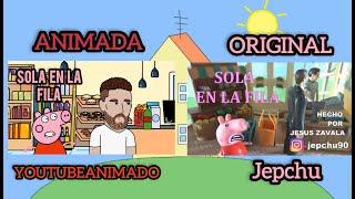 Pippa pig Animada #14- Sola en la fila Animación y Original