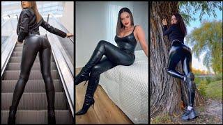 op Most Beautiful And Stunning Tight Pure Leather pants outfit ideas