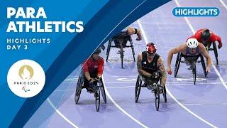 ‍️Para Athletics Highlights | Day 3 | Paris 2024 Paralympic Games