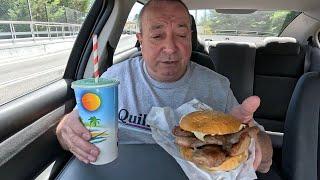 Double Sausage Burger & Lime Milkshake From Pot Belly Medlow Bath