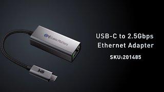 Cable Matters USB C to 2.5Gb Ethernet Adapter, USB4, Thunderbolt 4/5 Compatible
