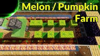 Cheap Melon & Pumpkin Farm (Java Edition, 1.20.6 & Down) | Minecraft Redstone Engineering Tutorial