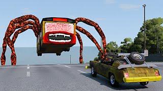 Cars Destruction Test with BUS EATER & HOUSE HEAD – BeamNG.Drive