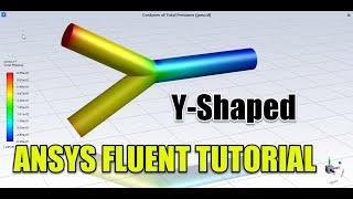  Ansys Fluent Tutorial | Y-Shaped Pipe Simulation with different temperatures | Ansys 2020 R1