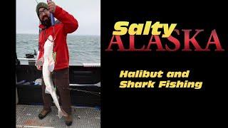 Halibut Fishing near Anchor Point, Alaska. We Catch Two Halibut and a Shark