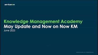 Knowledge Management Academy: Now on Now Perspectives - Knowledge Governance and KB Health
