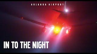 Arlanda airport -  in to the night.