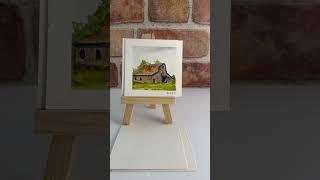 Watercolor miniature paintings #watercolor #painting #art #shorts