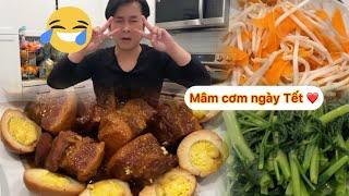 Nhớ nhà,nhớ Quê Hương MC nấu ngay mâm cơm ngày Tết “THỊT KHO TÀU ăn kèm DƯA GIÁ & RAU MUỐNG LUỘC”!