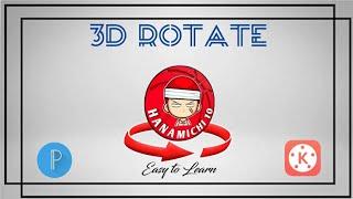 How to make 3D Rotating Logo on android || Pixellab & Kinemaster || HANAMICHI 10