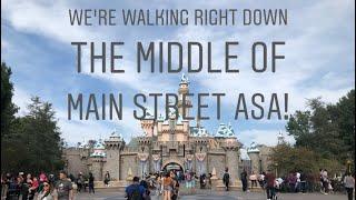 Walking right down the middle of Main Street A.S.A.!