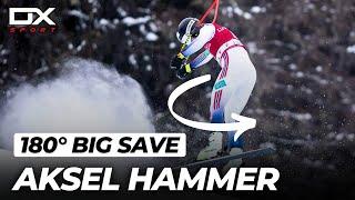 Alpine Ski Aksel Hammer made a 180° BIG SAVE REVERSE | SuperG | 2024 