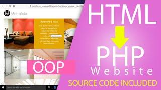 HTML Template to PHP Website & Login in OOP MVC | PHP Framework from scratch | Full Tutorial & Code