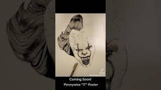 Pennywise Poster #art #artwork #movie #scary Work in progress.
