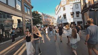 Walking Tour In Copenhagen Denmark | Rådhuspladsen Walking Street | September 2023 | Busy Summer Day