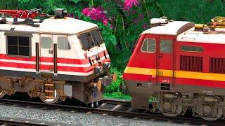 WAP5 RESCUE WAP4 EXPRESS TRAIN | BUMPY RAILROAD CROSSING | RAILWORKS | TRAIN SIMULATOR | NTG GAMING