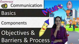 Communication: Basics, Components, Objectives and Barriers & Process