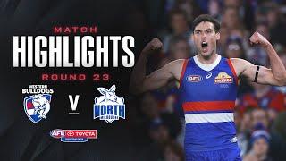 Western Bulldogs v North Melbourne Highlights | Round 23, 2024 | AFL