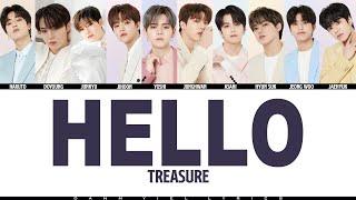 TREASURE - HELLO (Color Coded Romanized/English Lyrics Video)