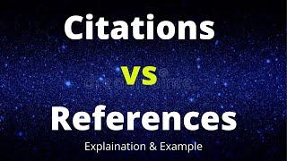 what is citation l what is reference | difference between citation & reference | reference vs citati