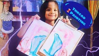 Making Mirror Images: Thread Painting for Kids | The Mom's Lab