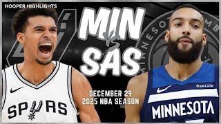 Minnesota Timberwolves vs San Antonio Spurs Full Game Highlights | Dec 29 | 2025 NBA Season