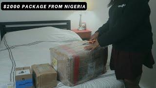 UNBOX MY 22KG PACKAGE FROM NIGERIA | FAST CARGO 6 DAYS TO ARRIVE FROM NIGERIA