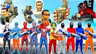 SUPERHEROES Vs SKIBIDI TOILET || 8 SPIDER-MAN Bros Story ( Funny Action Real Life )