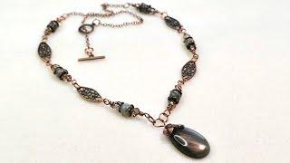 September Chain Challenge project 6: Mystic Moonrise Labradorite necklace with Bargain Bead Box