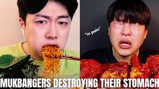 MUKBANGERS Destroying Their STOMACH|| SPICY Mukbang CHALLENGE|| *crying* 