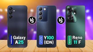 vivo Y100 IDN Vs Samsung Galaxy A25 Vs Oppo Reno11 F  I Spech Comparison | Review | Price