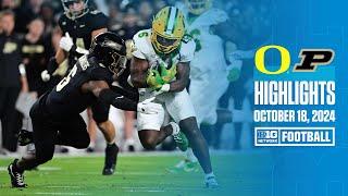 Oregon at Purdue | Highlights | Big Ten Football | 10/18/2024