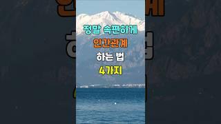 정말 속 편하게 인간관계 하는 법 4가지  #명언 #좋은글 #지혜